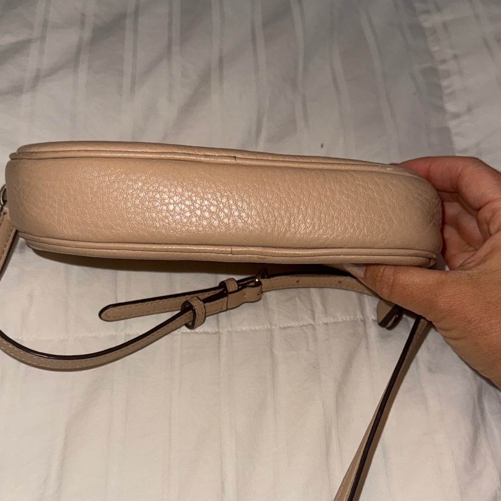 Coach Small Pebbled Leather Crossbody in Taupe - Picture 5 of 5
